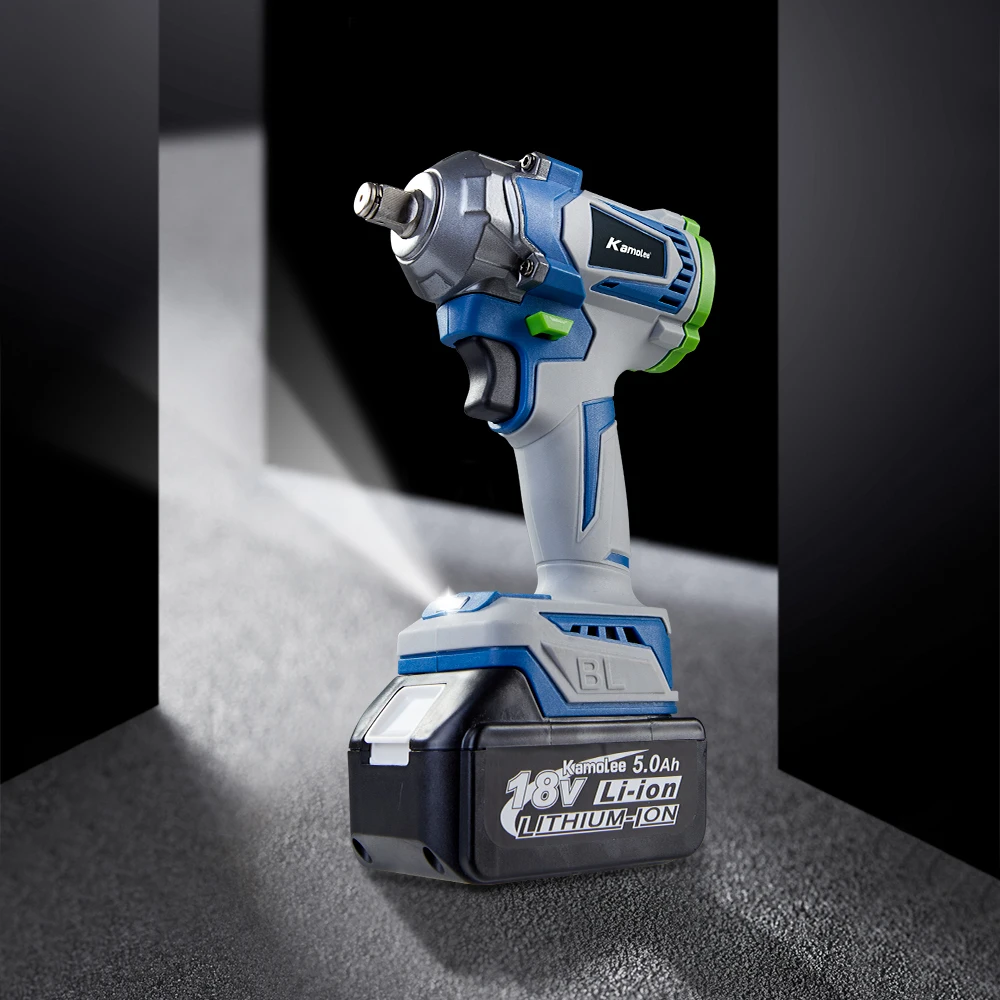 Kamolee 1200NM Bürstenloser 1/2'' elektrischer Ratschenschlüssel 4800 U/min Entfernungsschraube Mutter Auto Reparatur Elektrowerkzeug für Makita 18V Akku – Detail 8