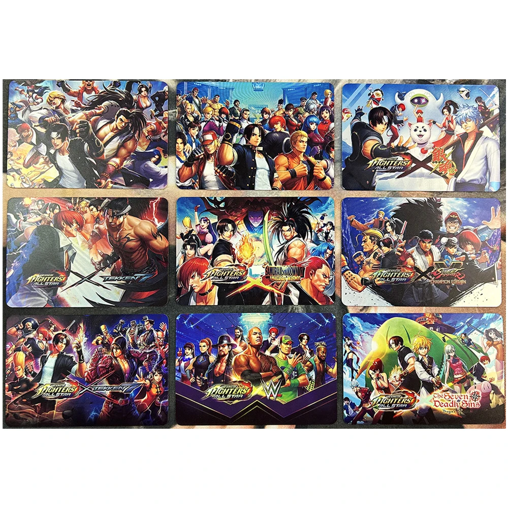 

9Pcs/set The King of Fighters Kyo Kusanagi Flash Card GINTAMA Diy Gift Toy Game Anime Collection Cards