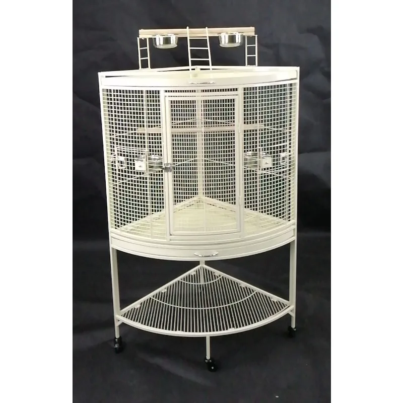 Metal Corner Bird Cage Parrot Pop Flower Black Right Angle Gray Cage Tiger Skin Monk Xuanfeng Starling Villa - Image 3