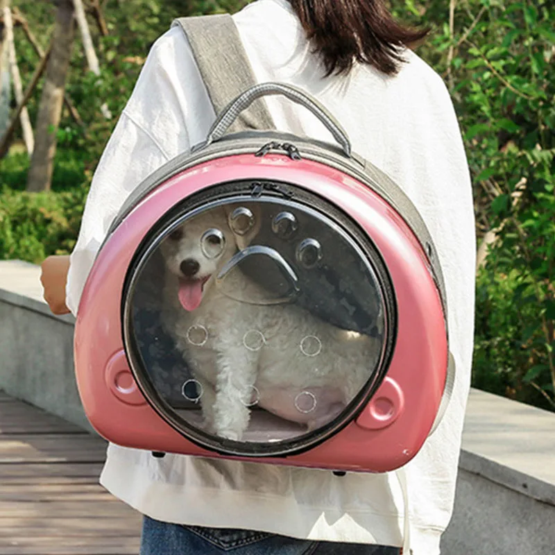 

Transparent Pet Carrier Backpack for Cat and Dog, Portable Transport Bag, Breathable Space Capsule, Astronaut Carriery