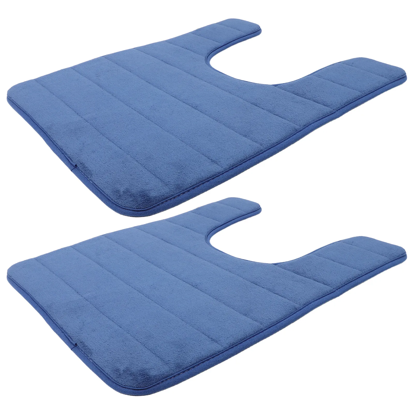 Non-slip Floor Mat Bathroom Shower Halloween Christmas 2PCS U-shaped Contour Toilet Rug Absorbent Thickened Fibers Prevents