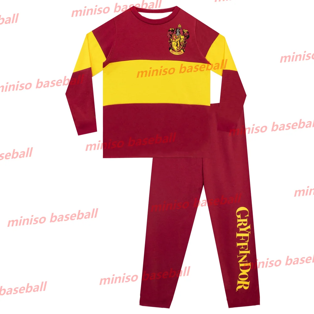 2025 Nuevo Disney Harry James Potter Pijamas Hufflepuff Slytherin Ravenclaw Griffin Duo Pijamas Largos NIÑOS Hogwarts Adulto Impresión 3D