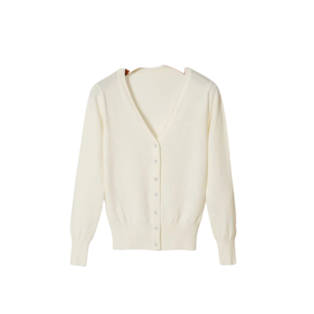 Stay Warm And Stylish Spring And Autumn Clothing Sweater Any Occasion Soft And Skin-friendly white L
