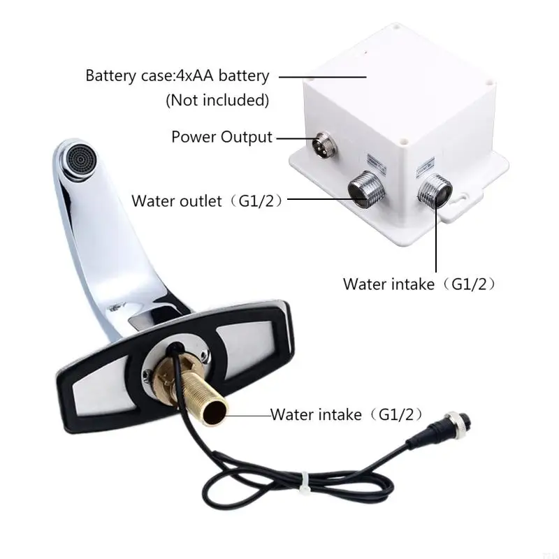 77JA Touchless Water Tap ก๊อกน้ำอ่างล้างหน้าแบบแฮนด์ฟรีอัจฉริยะที่เปิดใช้งานการเคลื่อนไหว