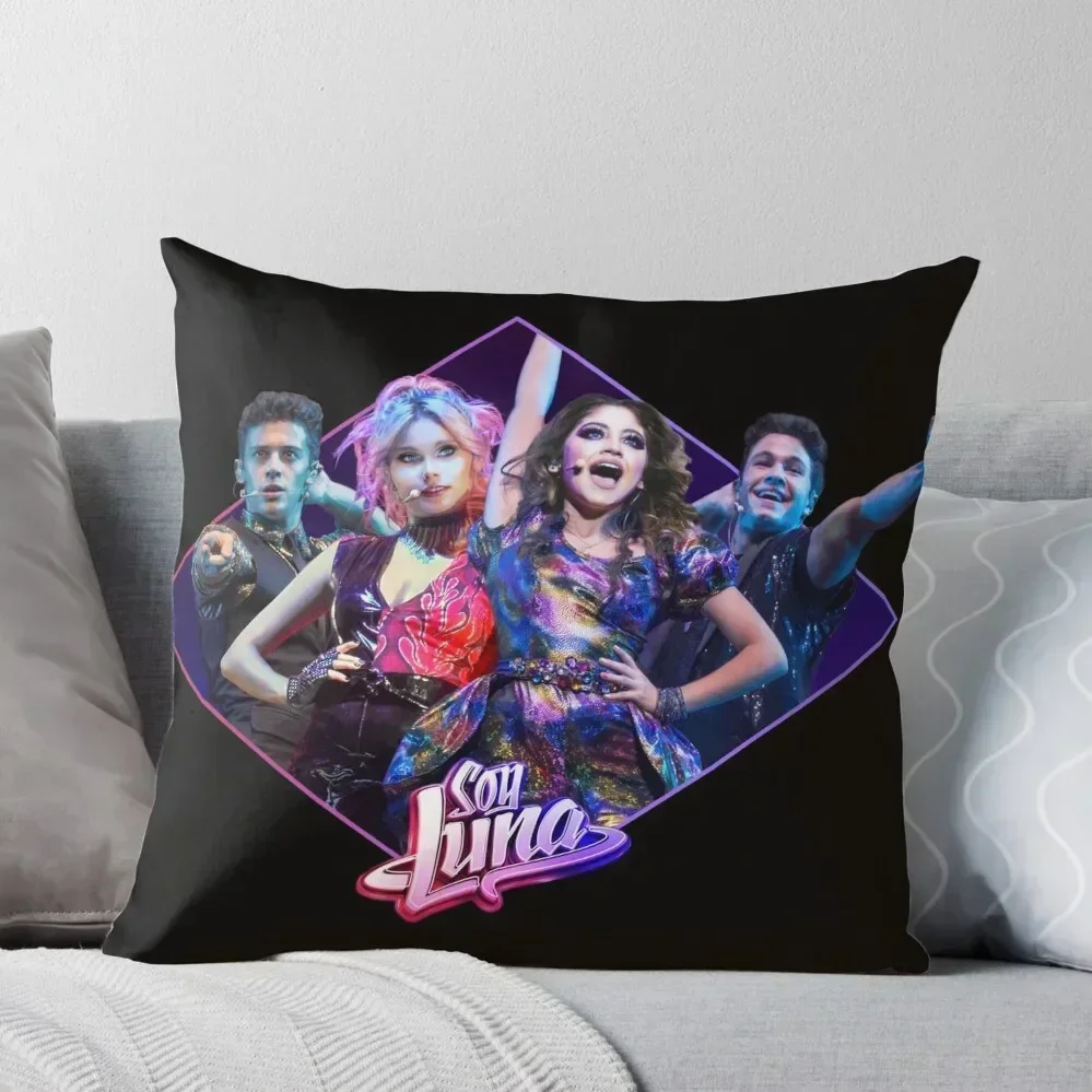 

Soy Luna Cast Throw Pillow Decorative pillow case Pillows Aesthetic Cushion Child luxury sofa pillows pillow