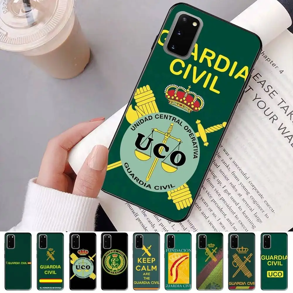 Spanish Guard Civil Emblem Phone Case For Samsung S 24 Fe 25 Ultra Plus 20 Lite 21 30 22 23 24 22 Ultra 5G Fundas
