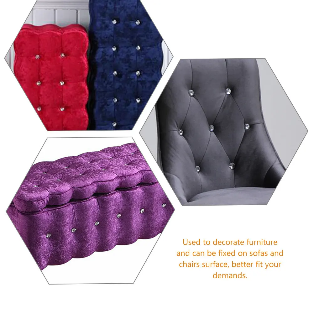 

50 шт. декоративных мебельных кнопок-гвоздиков для диванов, хрустальные мебельные кнопки для декора диванов, стульев, настенного крепления