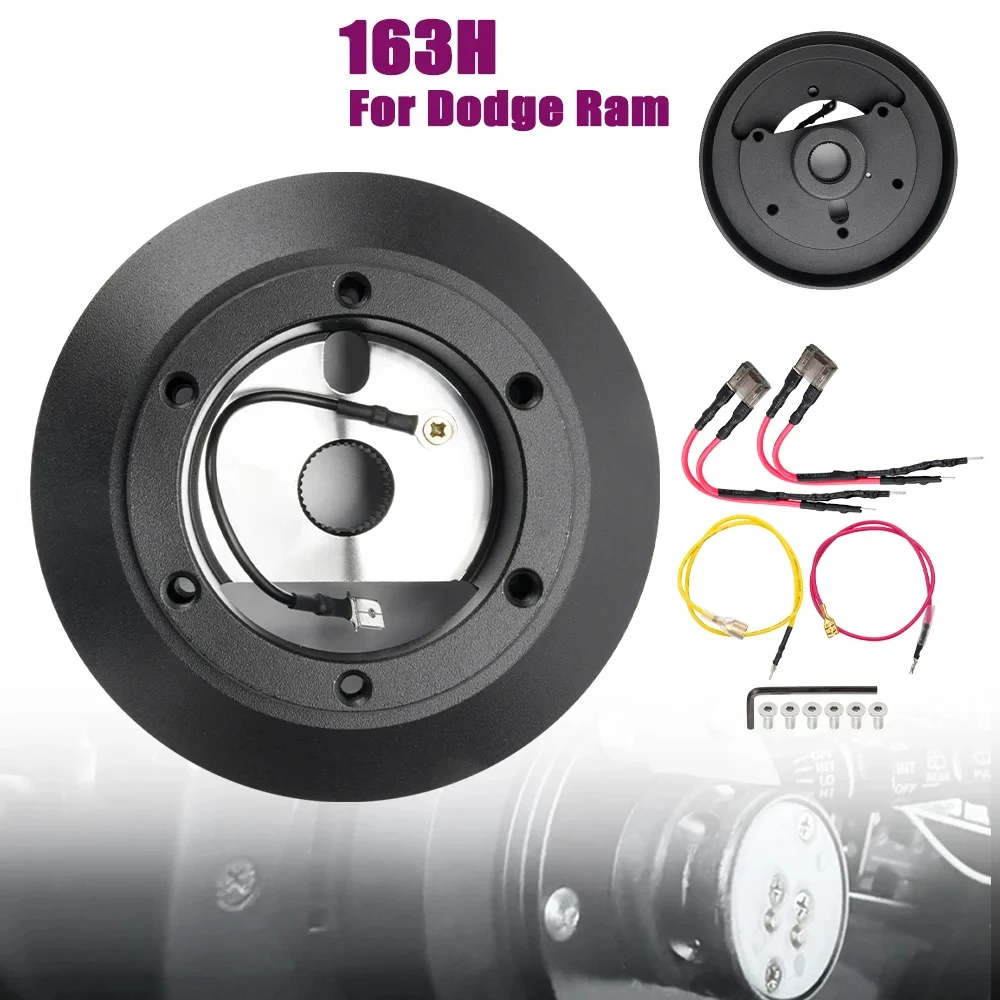 163H Quick Release Steering Wheel 6 Bolt Short Hub Adapter Fit For 1998-2009 Dodge Ram 1500 2500 3500 QR065