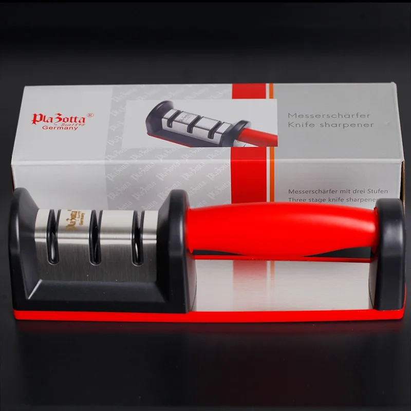 German Plazotta Sharpener Coarse Grinding Precision Grinding Three Stage Sharpener Sharpener Stone Kitchen Small Tool