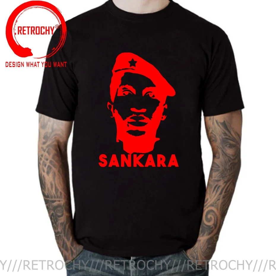 Thomas Sankara Lumumba Marxist Burkina Faso Cool T Shirt Men Fashion Trendy Casual Clothing Stylish Tops Tee Shirt Leisure Tshir