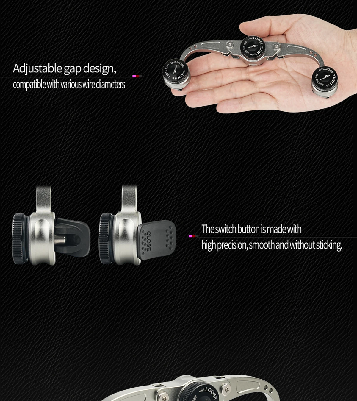 HEIGHTEN Angelschnur-Knotenmaschine GT FG PR Draht-Angelschnurwickler Schnurverbindungsgerät Zubehör – Detail 8