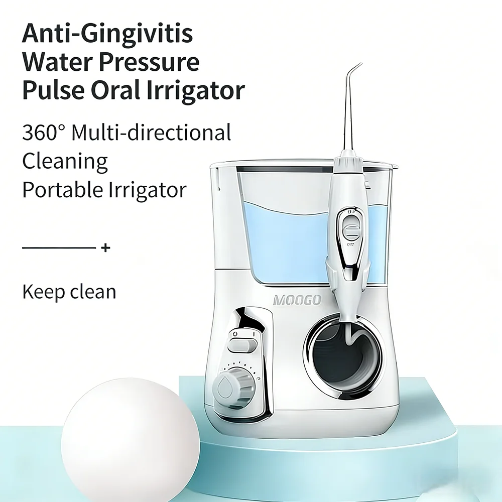 

Ирригатор для полости рта электрический, 800 мл, 10 режимов, настольный, с 5 насадками, для взрослых
