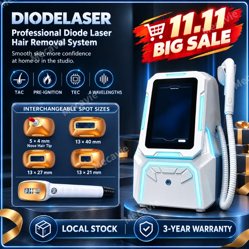 10 Bars 6‑Wavelength 755 808 810 830 940 1064nm Diode Laser Hair Removal Ice Cooling Salon Permanent Epilation Beauty Equipment