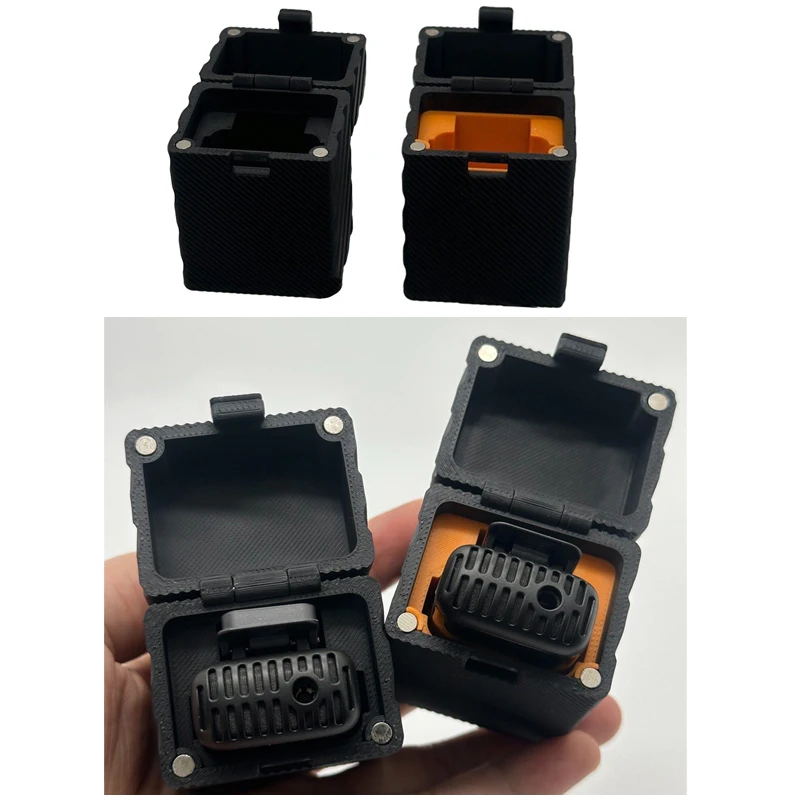 1PCS For DJI MIC2 Single Transmitter Charging Storage Case Built-in Type-C Charging Port 3D Printed Protective Box Outdoor Carry