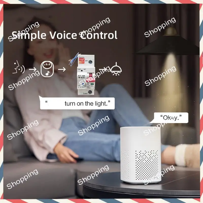 

M20K TUYA Smart WIFI 1P Автоматический выключатель Счетчик энергии с мониторингом электроэнергии, реле таймера и защитой от утечки 80A