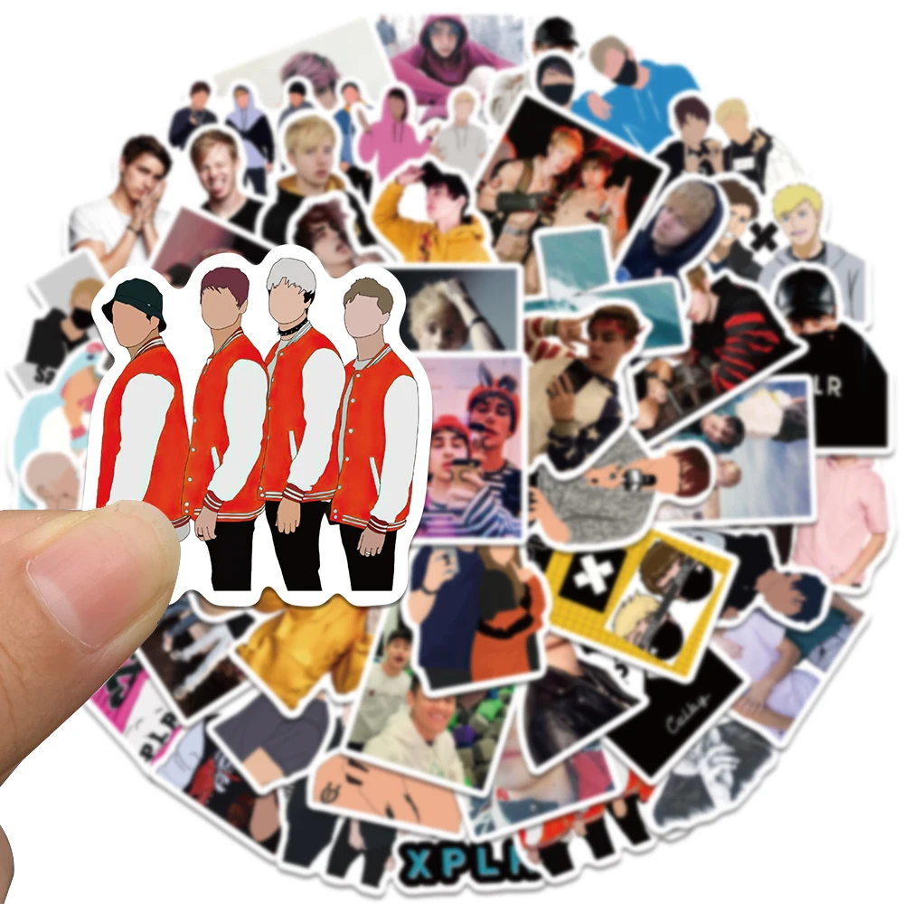 50PCS Influencer Sam and Colby SC Lover Scrapbook Stickers DIY Diary Laptop Luggage Skateboard Graffiti Decal Classic Toys