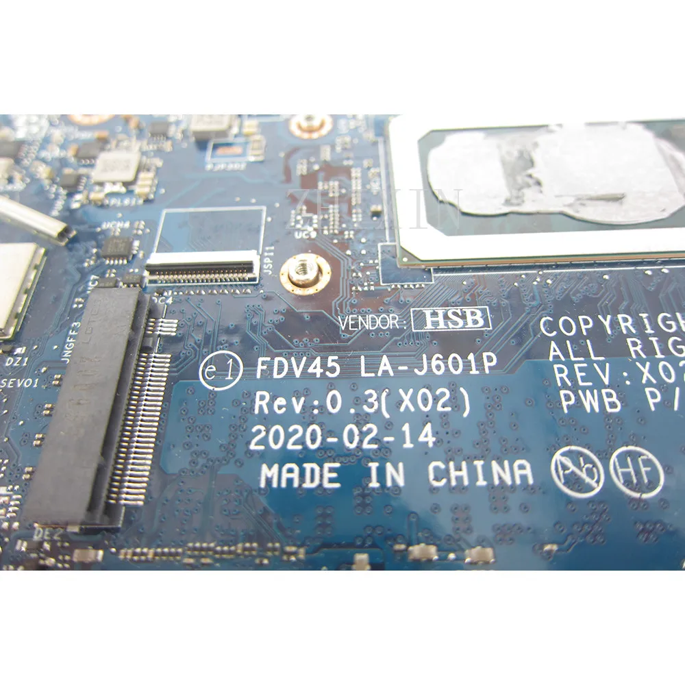 Untuk Dell Latitude 7410 Chromebook LAPTOP Motherboard i3-10110U CPU 8GB RAM CN-0F5195 F5195 Mainboard LA-J601P tes penuh