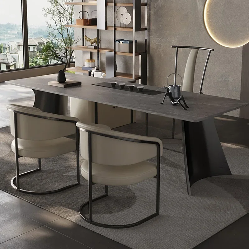 Light luxury household tea table office tea room slate kung fu tea table 2025 new model