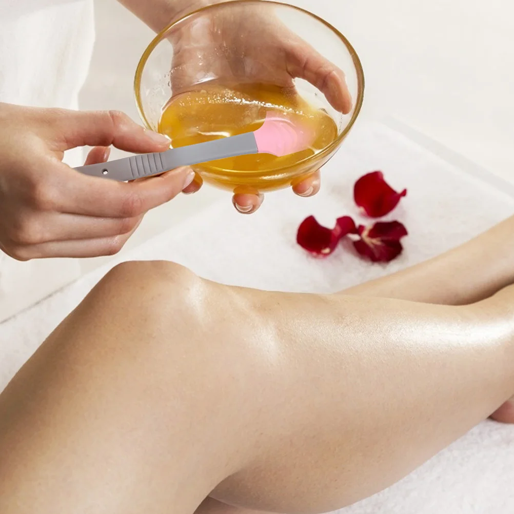 

4pcs Silicone Wax Spatula Applicator Soft Material MultiFunction Waxing Stick Household Body Hair Removal Tools Professional Use