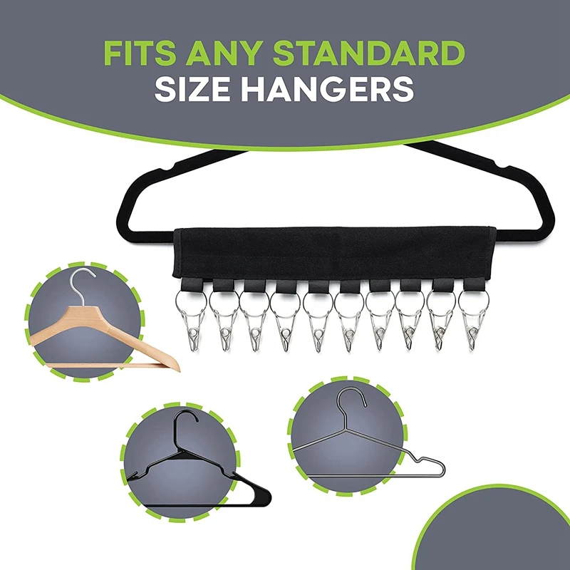 Hut Organizer Halter für Kleiderbügel (2er Pack) Hut Aufbewahrung für Raum & Schrank