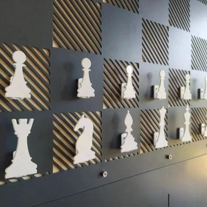 Magnetic Chess Checkers Set Giant Wall Board Hanging Home Decor view 2