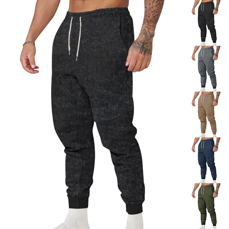 Cross border Spring and autumn trousers men's leisure sports wide leg corset trousers stretch slim trousers men's trousers