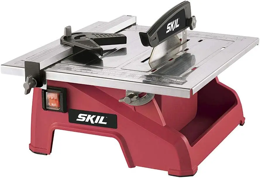 

7-Inch Wet Tile Saw with Adjustable Fence, Bevel Cuts 0-45°, Corrosion-Resistant