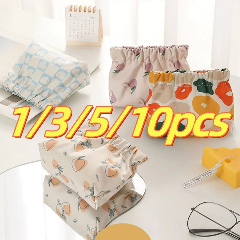 1-10 Stück Damenbinden-Aufbewahrungstasche Tampon-Beutel Kreditkartenhalter Tasche für Servietten Kosmetik Baumwolle Münzbörse Organizer
