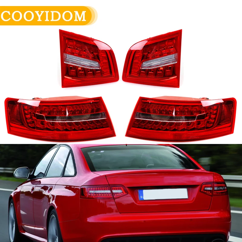 

Rear Tail Lights For Audi A6 C6 S6 Quattro RS6 Saloon Sedan 2009-2011 Stop Brake Lamp Turn Signal Lamp 4F5945095J 4F5945096J