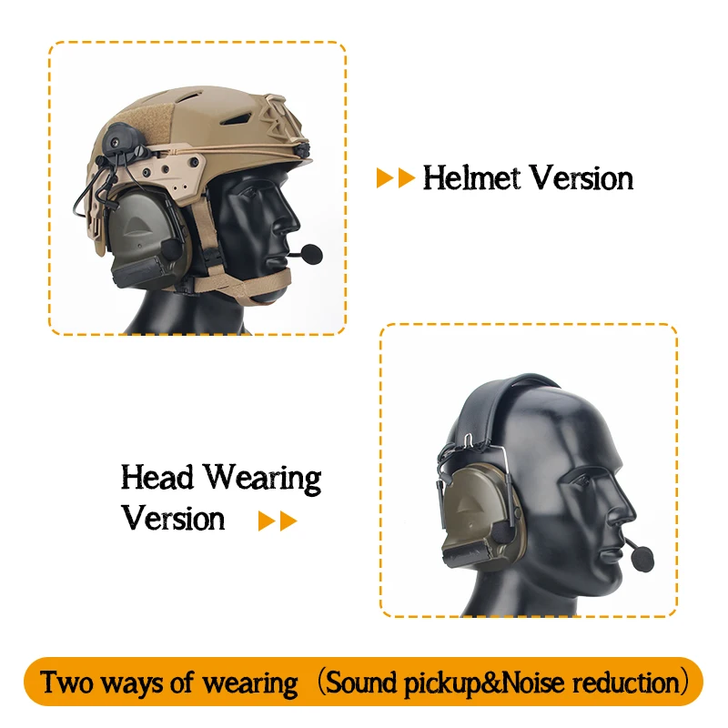 Z-TAC Tactical Comta II Headset Pelto Military Noise Reduction Pickup Helmet Headphones Softai For Hunting Shooting Accessor