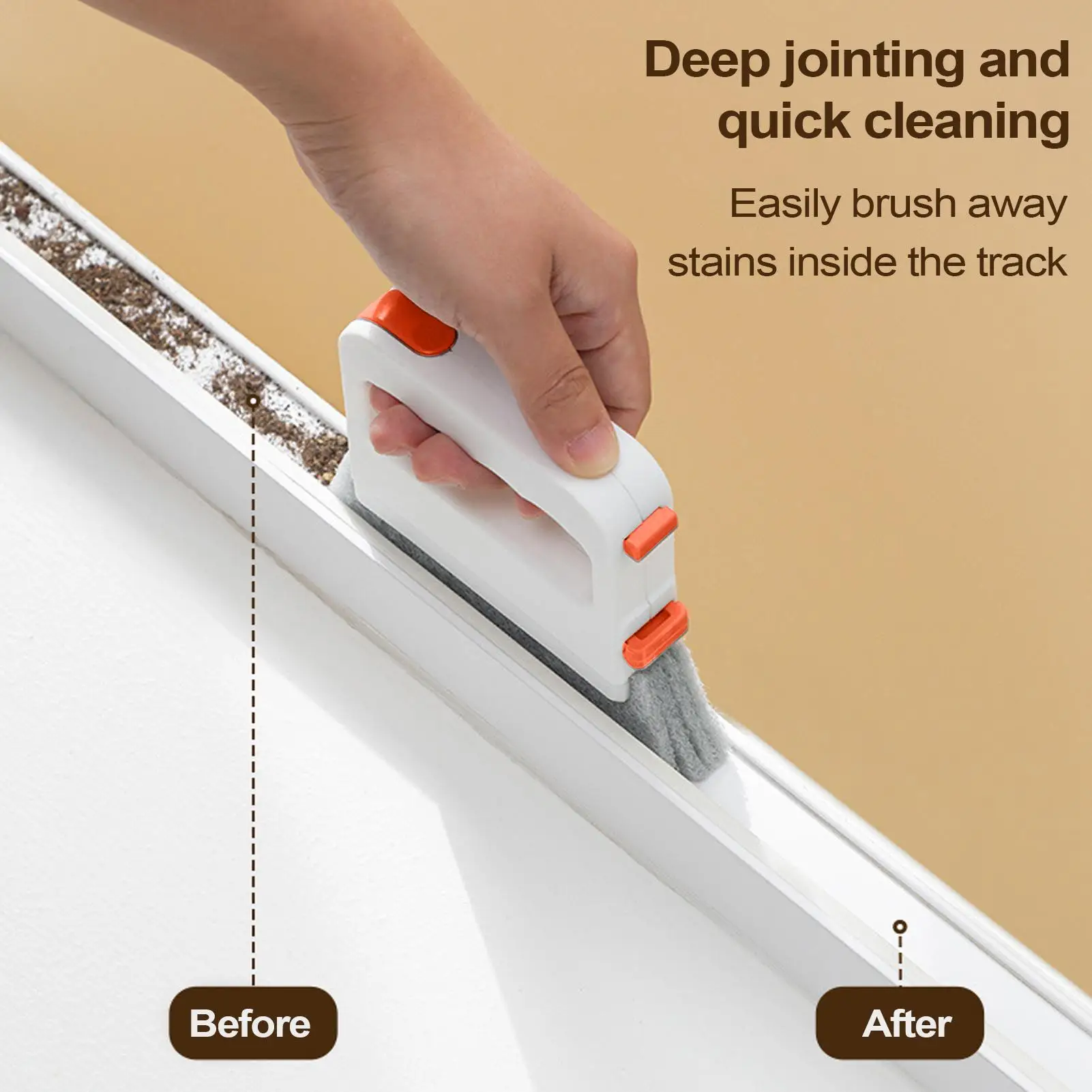 Groove Cleaning Tools Sturdy Ergonomic Reusable Wipes Duster for Kitchen Household Sink Tile Home Vent