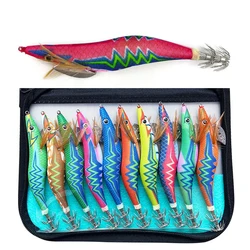 10 adet/grup aydınlık kalamar Jig kanca yem karides ahtapot mürekkepbalığı cazibesi platin karides 2.5 #3.0 #3.5 # balıkçılık Lures kurşun platin
