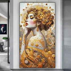 Fantasy Gustav Klimt Beauty Woman DIY Diamond Painting Kit Full Round Rhinestone Cross Stitch Handmade Mosaic large Home Decor