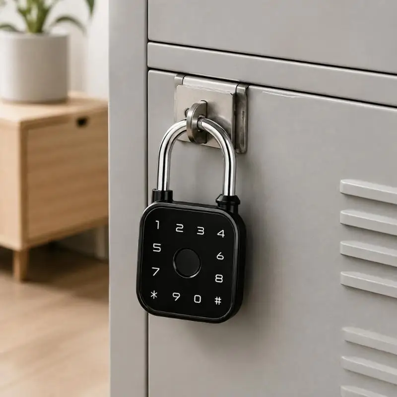 Electronic Fingerprint Lock with No-Key Access and Metal Body for Storage Cabinets, Storage Bins, Tool Storage, Luggage, M4YD
