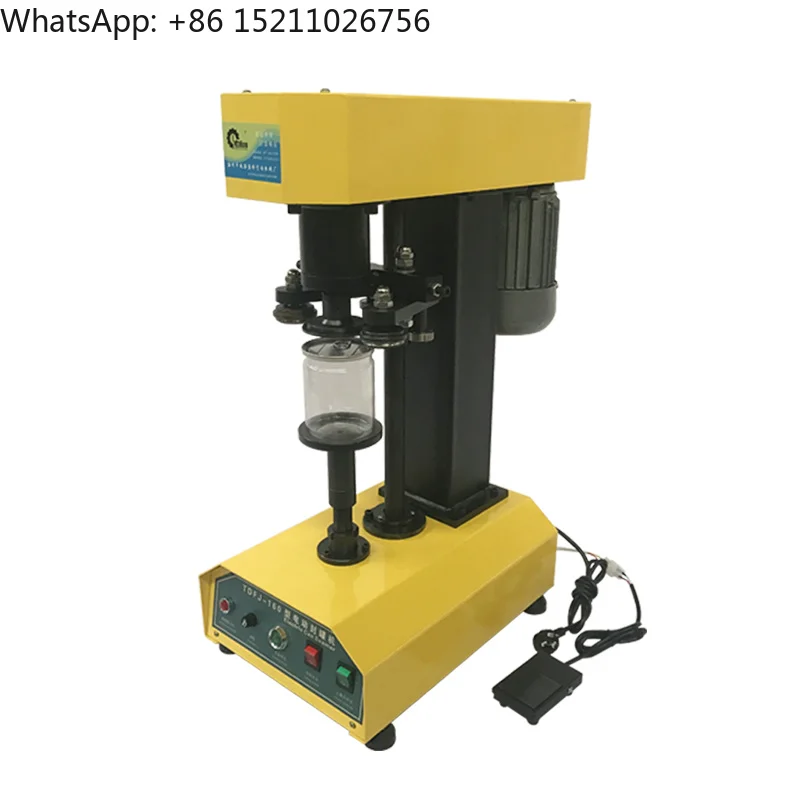 Semi-automatic Electric Desktop Bottle Cap Tightener Sealing Machine 4 Wheels Plastic Bottle Capper Capping Machine