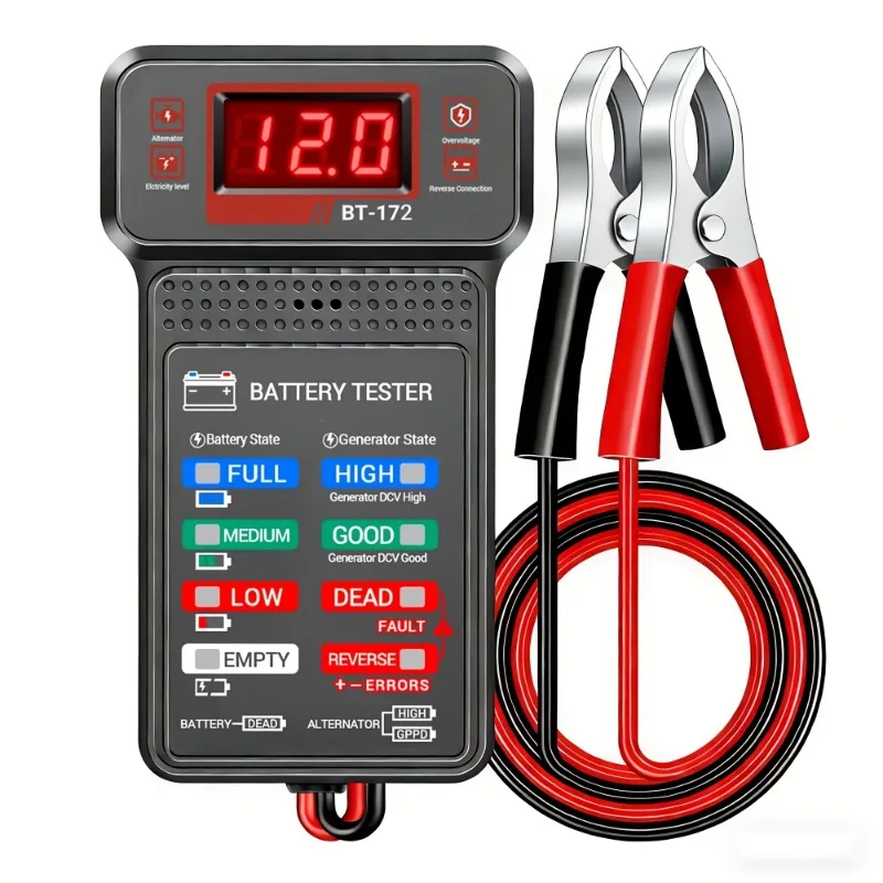 Smart Car Battery Tester, One-Click Diagnosis of Life Span and Capacity, Quick Fault Identification Intuitive Data Display