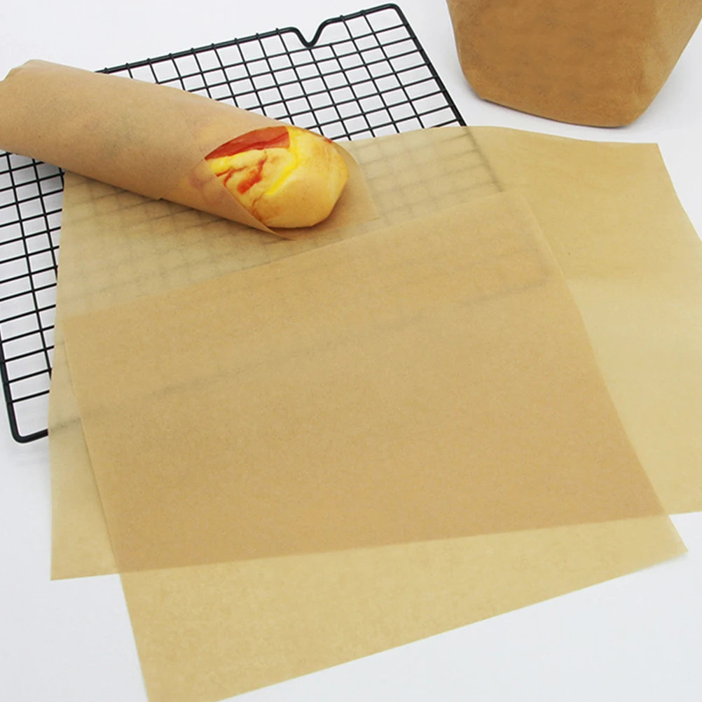 

100Pcs Heat Resistant Baking Paper Non-Stick Safe Kitchen Baking Sheets Food Grade Cooking Paper for Pastries Cakes Bakery Use