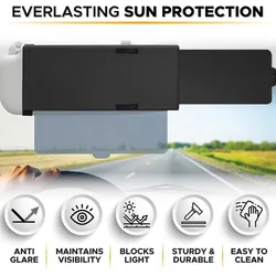 Car Visor Extender Anti-Glare Adjustable Car Sunshade Extender Anti-Impact Car Sun Visor Extension Car Interior Accessories