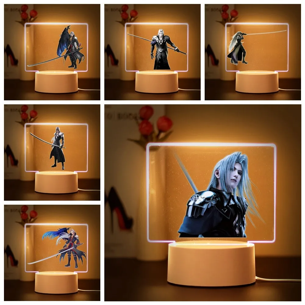 3d lâmpada led noite para decoração festa de aniversário, personagens do jogo quente, 1 pc