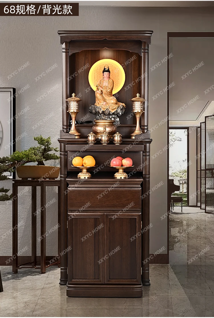 

DV New Chinese-style simple Buddhist cabinet Household Shentai cabinet Buddhist altar offering table Bodhisattva offering cab