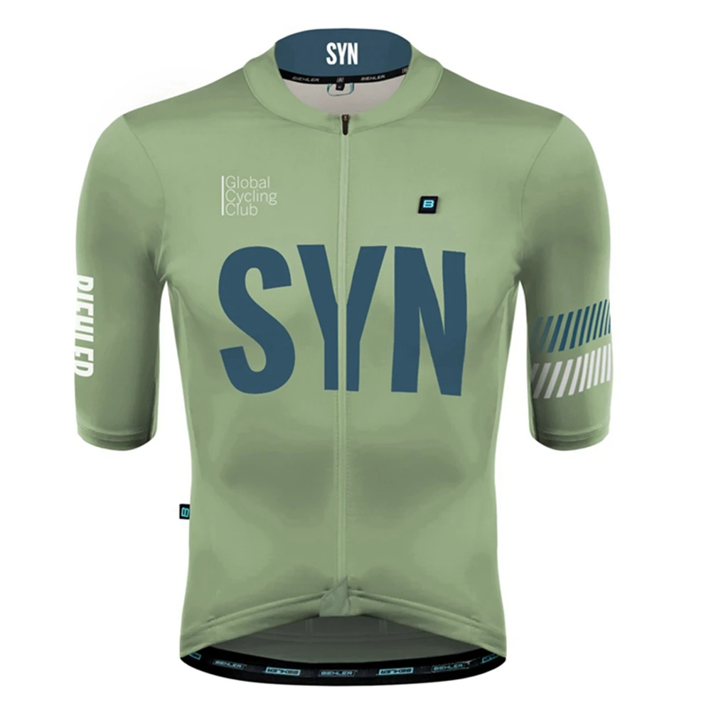 Syn Pro Trikot rauchweiß 2025 New Style Herren Rennteam Rennrad Aero Kurzarm Trikot MTB Radsport hemden