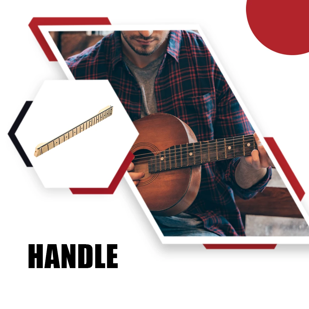 

Headless Wear-resistant Neck Replacement Fingerboard Electric Guitar Rod Maple Handle Guitars Instrument Parts