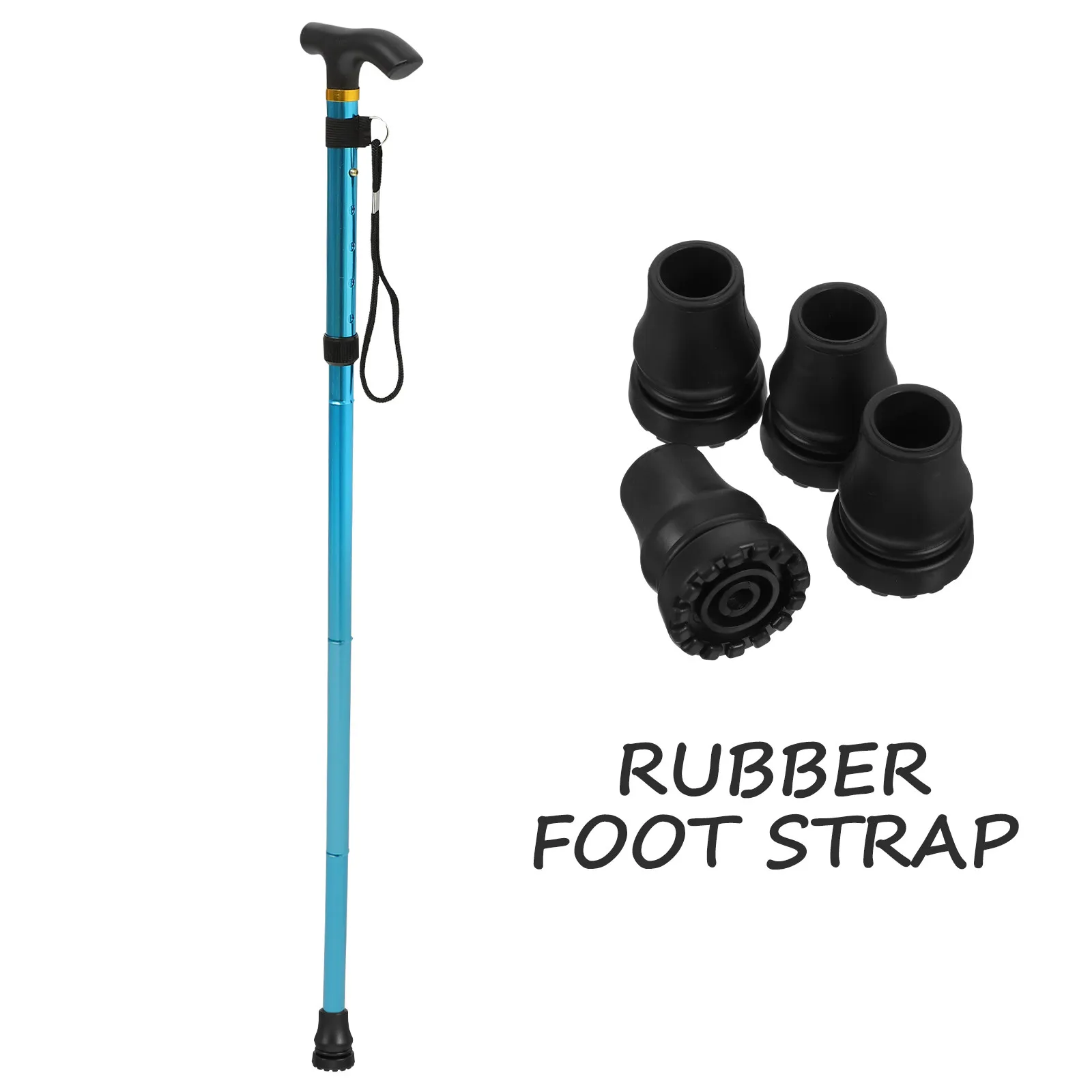 4Pcs Rubber Foot Covers for Trekking Poles Replacement Tips Anti-Slip Walking Stick Canes Hiking Accessories 19Mm