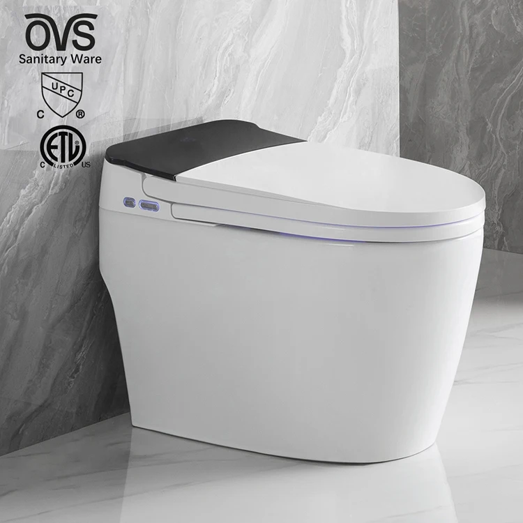 

ZC1 Auto Sensor Flush One Piece Intelligent Wc Bidet Commode Toilet Bowl Automatic Operation Smart Toilet With Remote Control