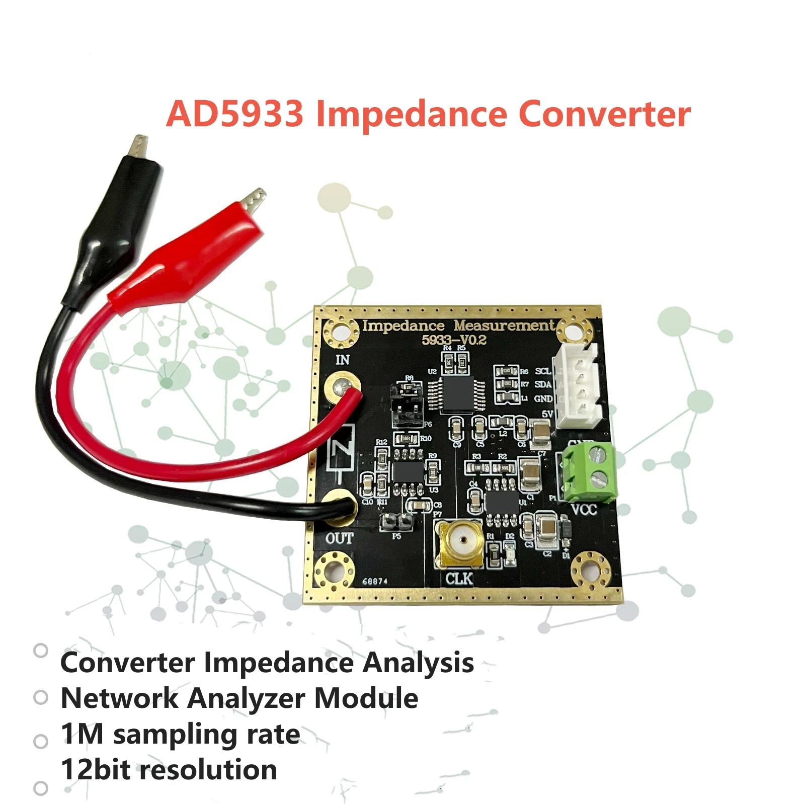 AD5933YRSZ AD5933 Module, Impedance Converter Module,Network Analyzer module,12bit 1MSPS ADC sampling rate,resistance measure