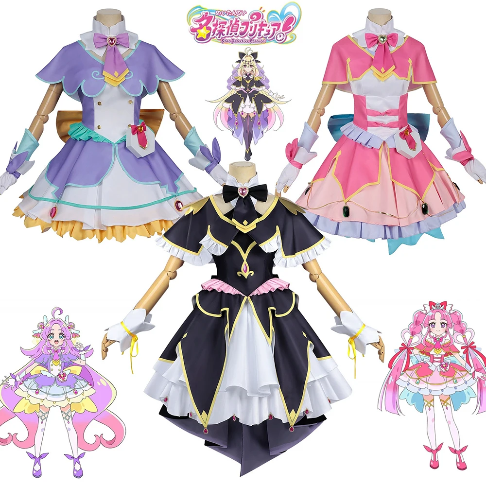 

Anime Star Detective Precure Akechi Anna Moria Ruruka Cosplay Costume Kobayashi Mikuru Women Lolita Dress Princess Uniform Cloth