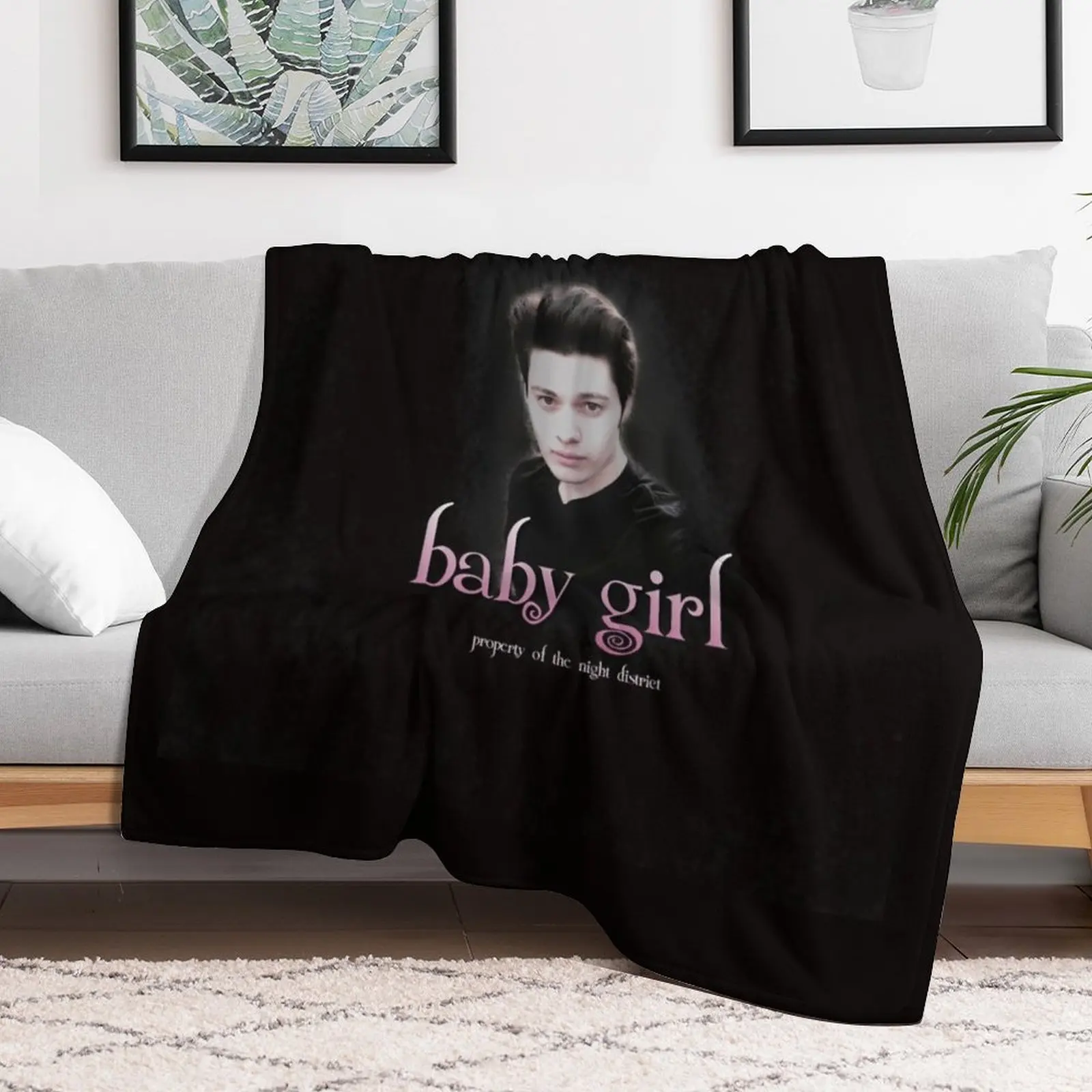 sparkly vampire lookalike baby girl Throw Blanket Luxury Designer Softest Blankets