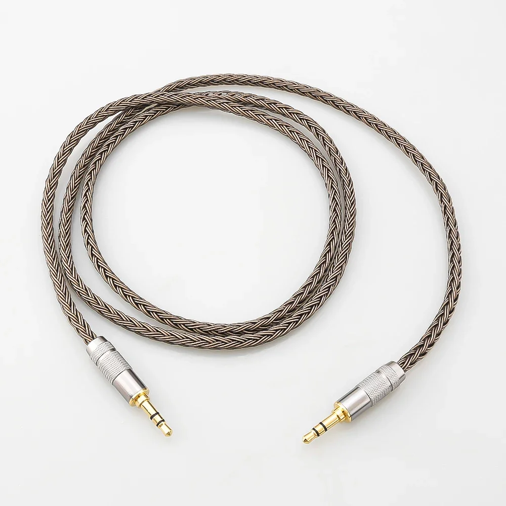 

Cable de entrada de audio HiFi para auriculares, estéreo macho a auxiliar macho de 3,5mm, 16 núcleos, 7N, OCC, 3,5mm