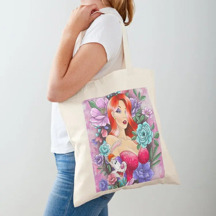 

Jessica with background Tote Bag Reusable bags shoping bag tote bag university Canvas