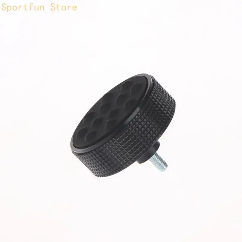 Sorbothane Turntable Foot Pad for a Four-Corner Support Setups, 4-Piece Set with Round Textured Bodies and Built-In Threaded